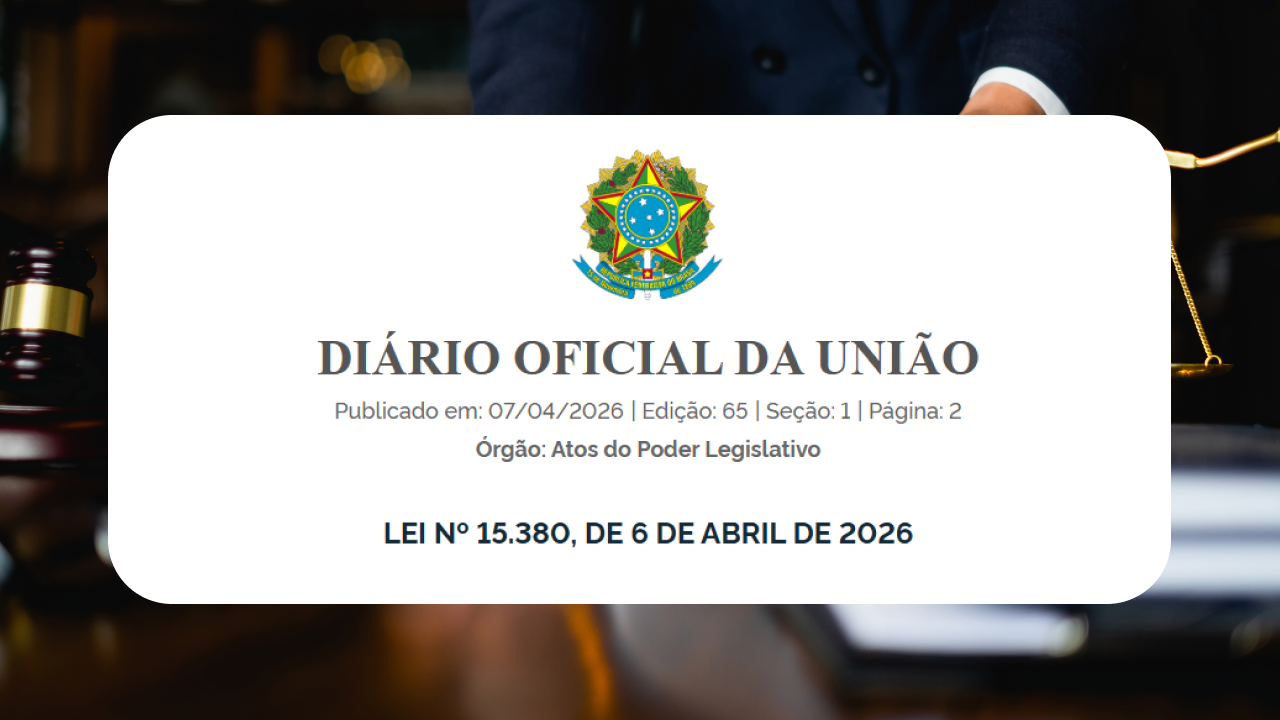 Lei Maria da Penha nº 15.380, de 6 de abril de 2026.
